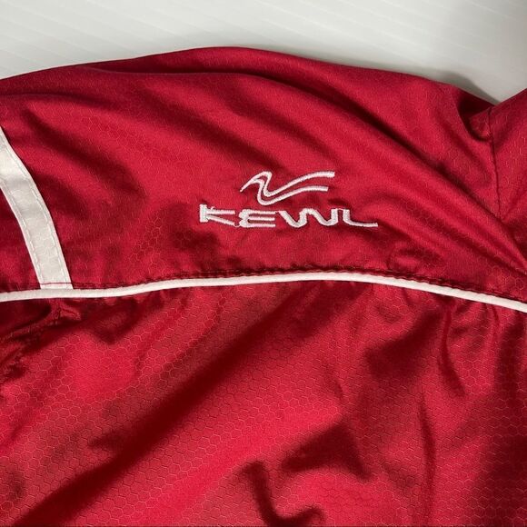 Kewl Jacket Red Polyester Full Zip Men's Size Medium Pockets Windbreaker - Picture 6 of 14